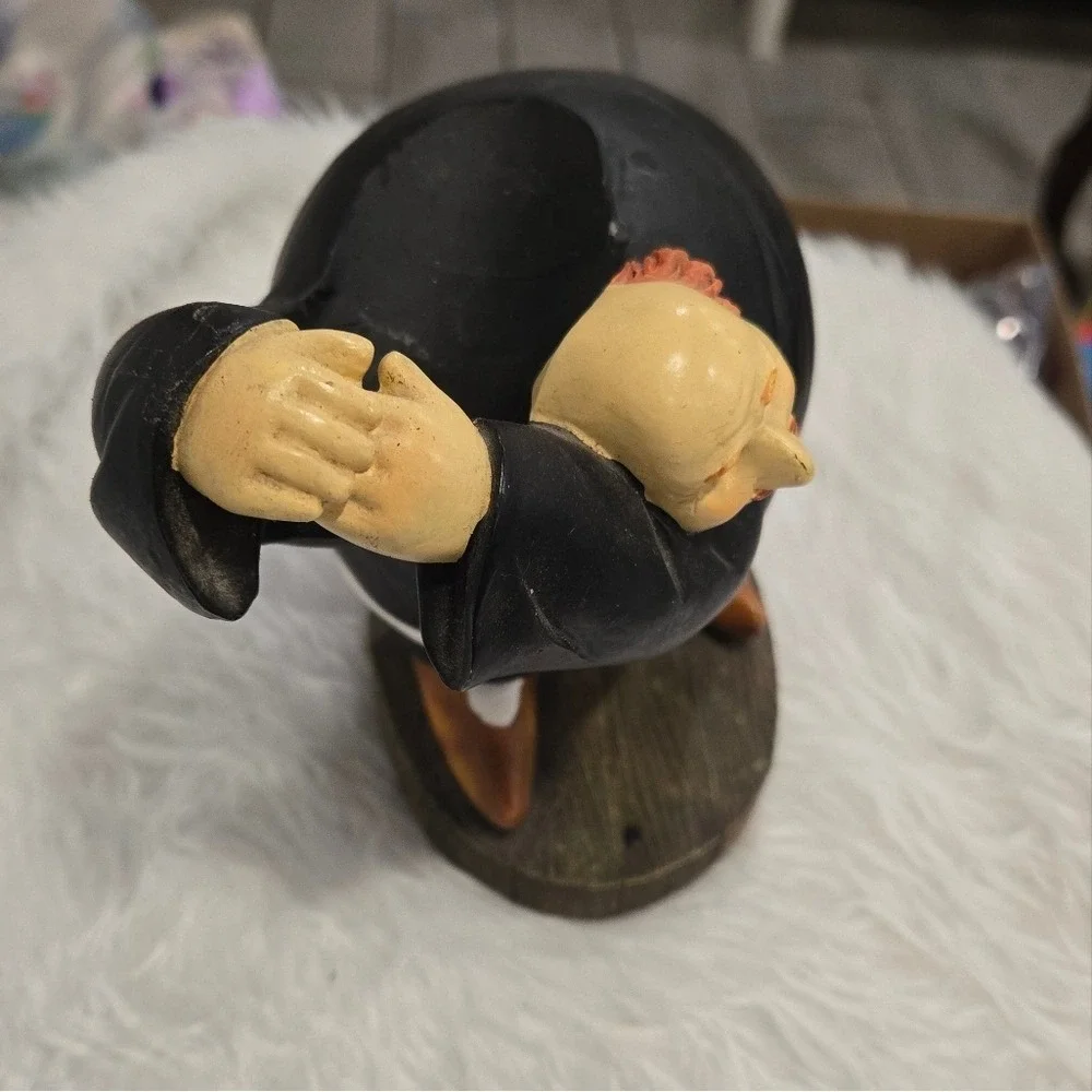 Vintage Plump Butler Wine Bottle Holder‎ Figurine Tuxedo Chef Bar Decor Novelty